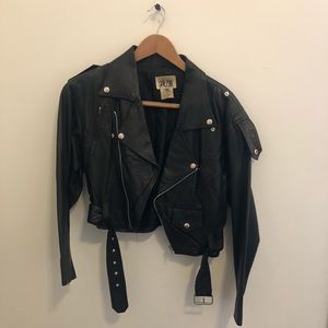 Vintage Star Cody Cropped Leather Jacket (S)